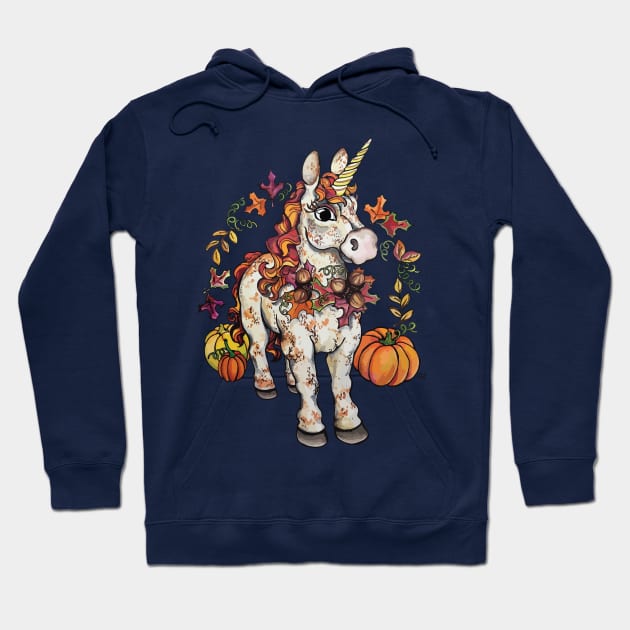 Pumpkin Spice Unicorn Hoodie by artfulfreddy